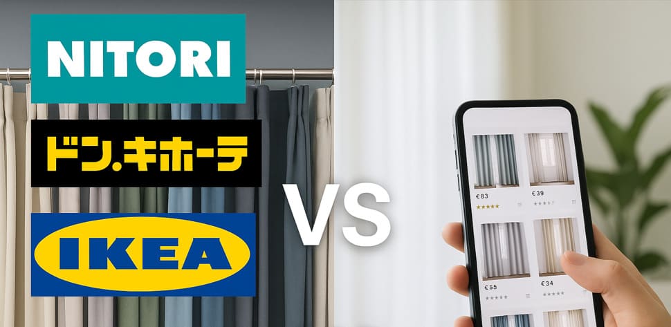 実店舗と通販の比較イメージ（生成AIによる作成画像）