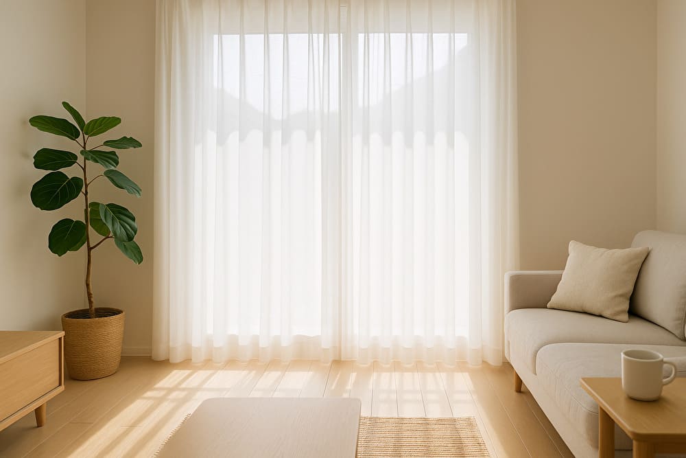 カーテン通販のメリットをイメージした写真