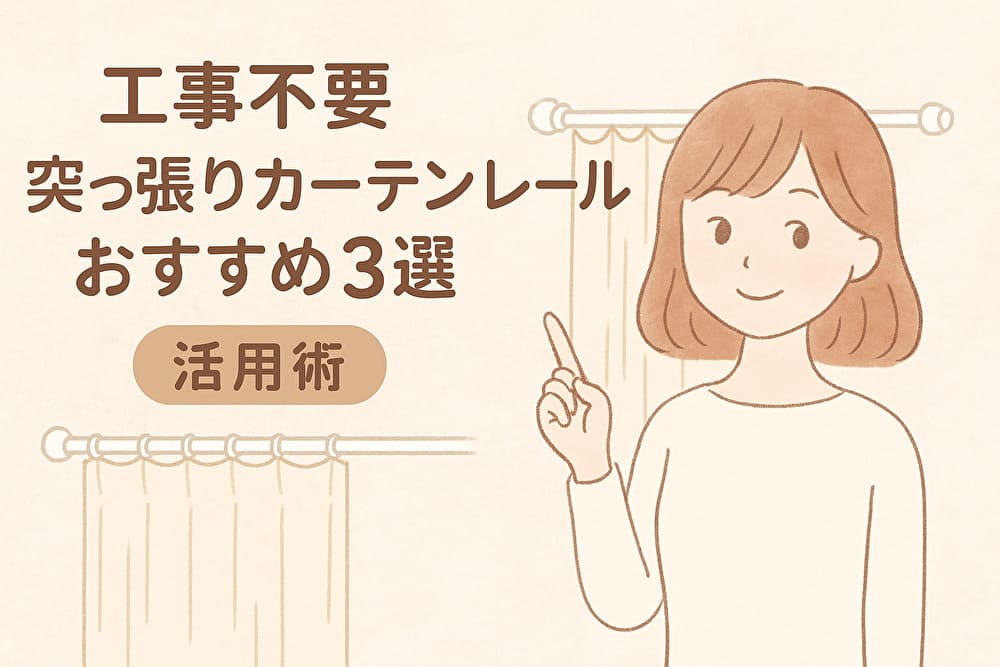 突っ張りカーテンレールおすすめ3選