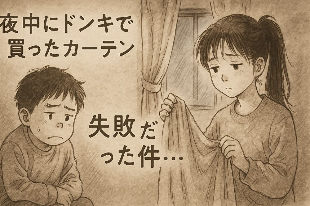 ドン・キホーテ　カーテン　失敗