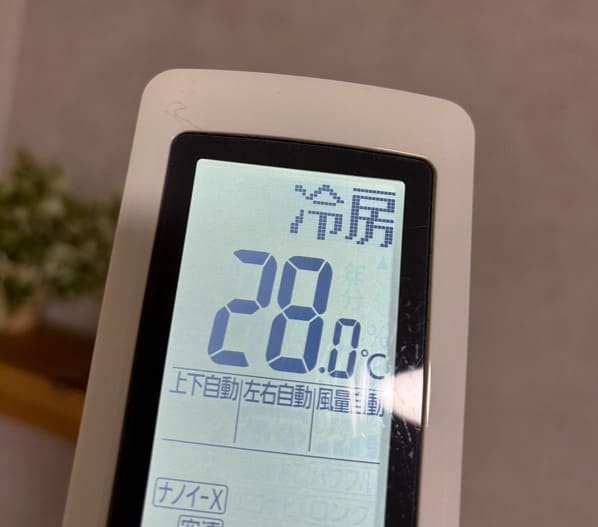 エアコンの設定温度